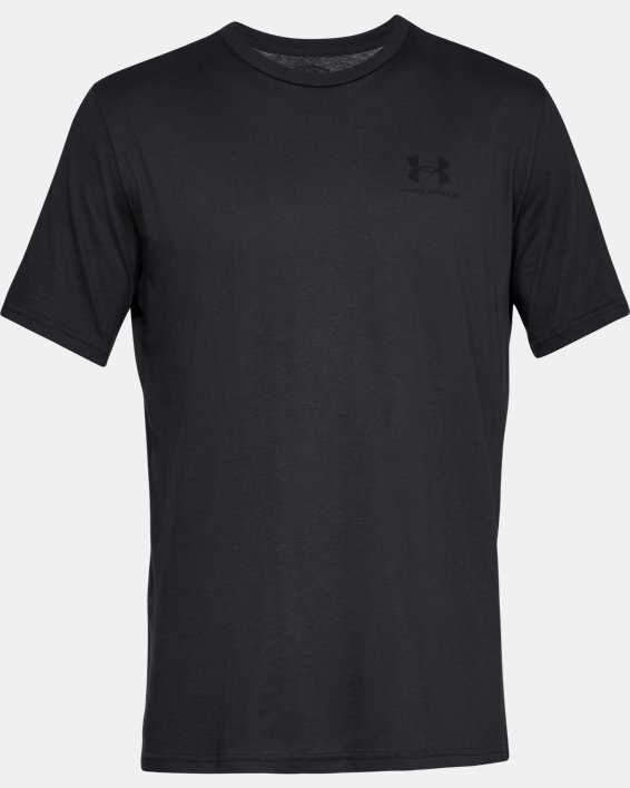 Maglia a manica corta UA Sportstyle Left Chest da uomo, Black, pdpMainDesktop image number 4